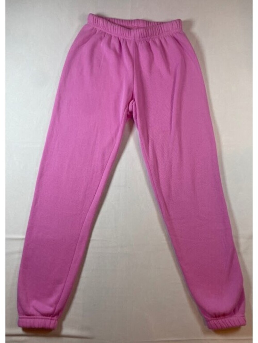 NWT Katie J NYC Dylan Pink Fleece Sweatpants Medium Elastic Waistband Cuffed
